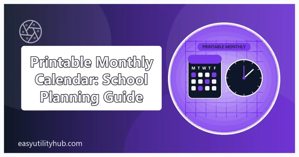 printable monthly calendar