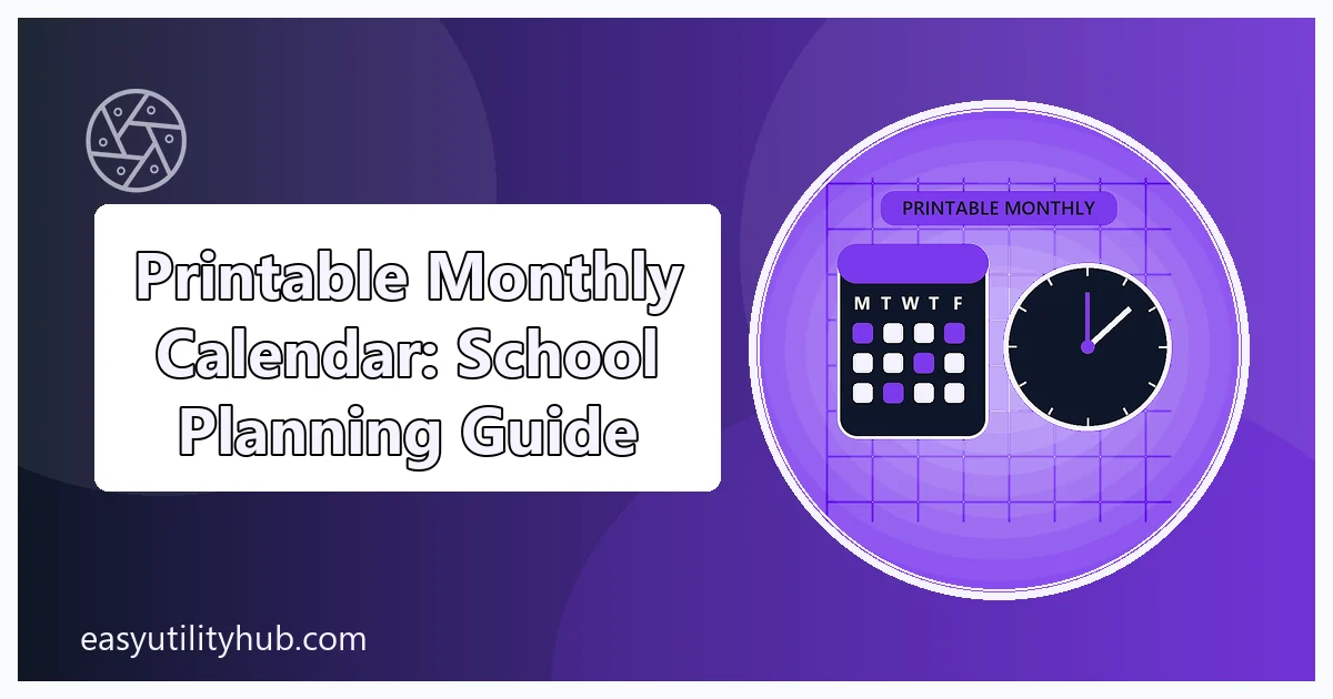 printable monthly calendar