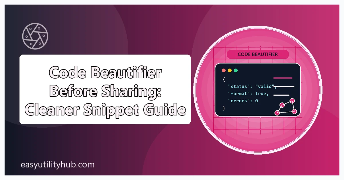 code beautifier before sharing