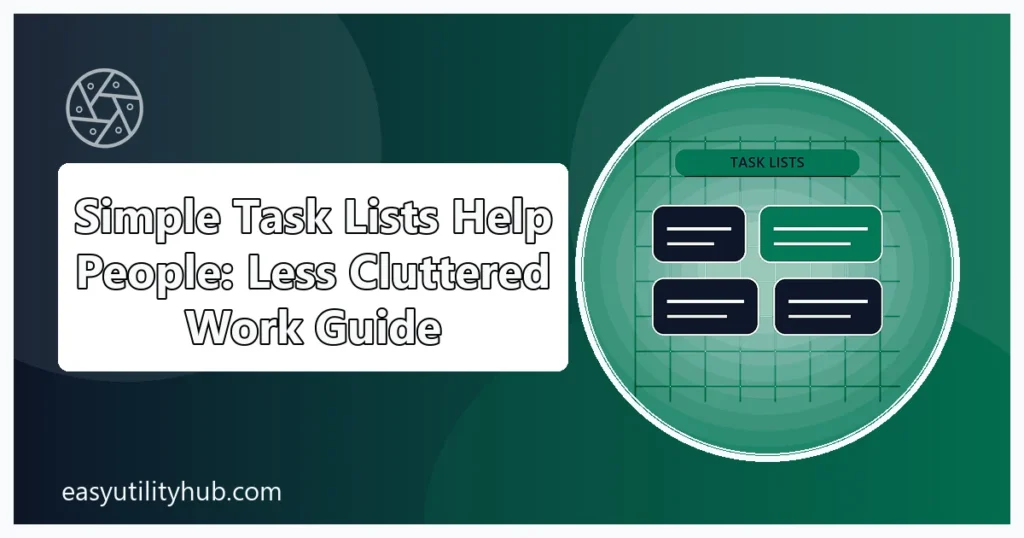 simple task lists help people