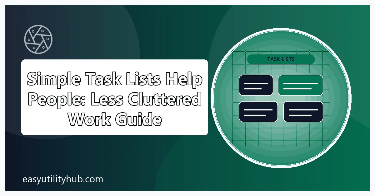 simple task lists help people