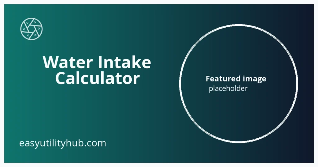 water intake calculator result preview